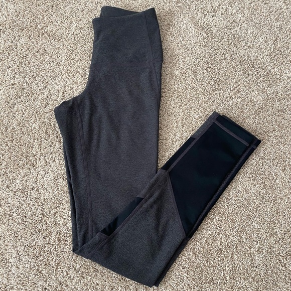 Zella gray black color block Banded athletic workout Leggings size XS - Picture 13 of 15